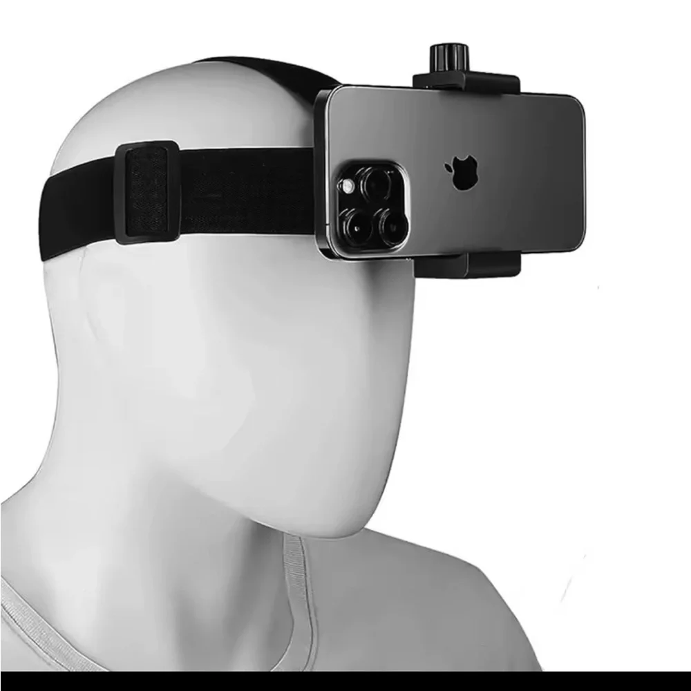 Black head band phone mout